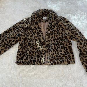 Leopard Print fluffy jacket